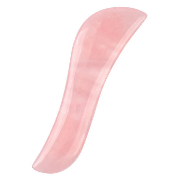 Outils de Massage Gua Sha en Quartz Rose Naturel