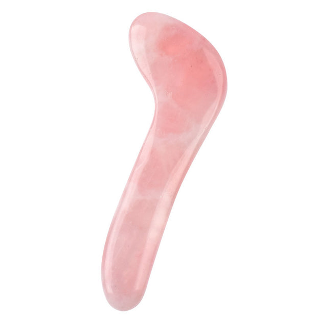 Outils de Massage Gua Sha en Quartz Rose Naturel