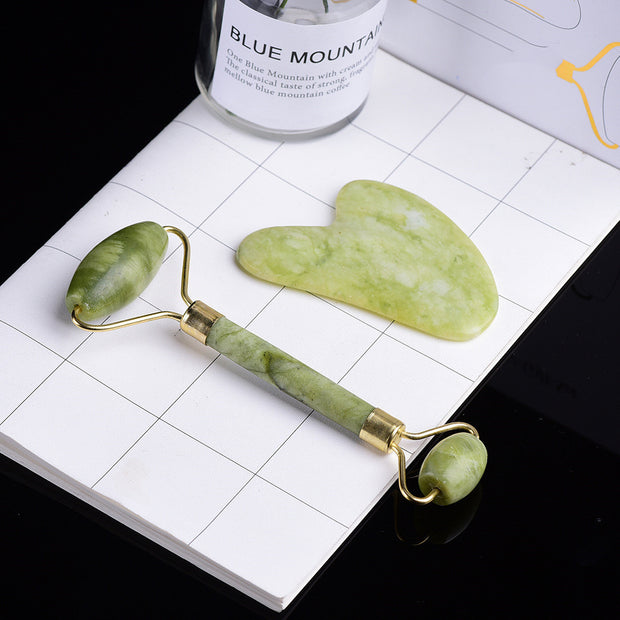 Ensemble de Massage Gua Sha – Planche de Grattage en Cristal de Jade Xiuyu