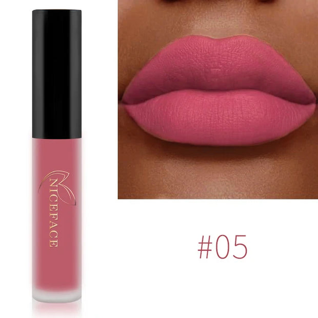 NICEFACE™ Lip Glaze Mat Velours – Fini Mat, Waterproof &amp; Longue Tenue