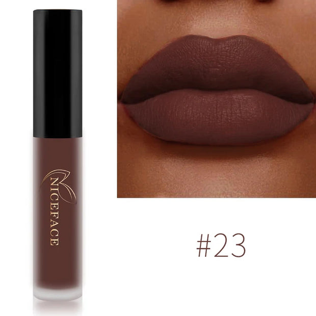 NICEFACE™ Lip Glaze Mat Velours – Fini Mat, Waterproof &amp; Longue Tenue