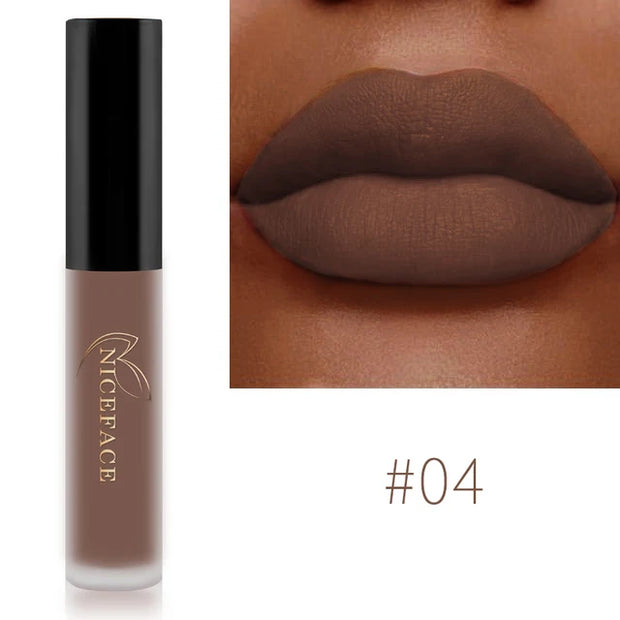 NICEFACE™ Lip Glaze Mat Velours – Fini Mat, Waterproof &amp; Longue Tenue