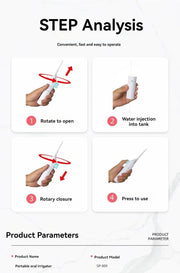 Portable High Pressure Oral Irrigator Household Dental Floss Manual Water Toothpick for Teeth Cleaning