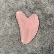 Planche de Gua Sha en Cire d'Abeille-Forme de Cœur pour Soin Facial