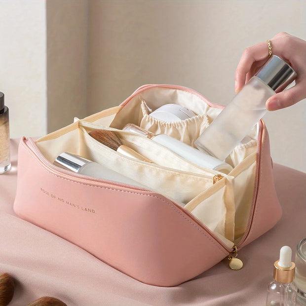Trousse de Maquillage Femme – Organisateur Cosmétique de Voyage en Cuir PU