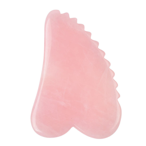 Outils de Massage Gua Sha en Quartz Rose Naturel