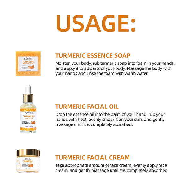 Séfralls – Coffret Soin Visage au Curcuma  ✨ Set complet pour une peau éclatante, purifiée et visiblement plus jeune.