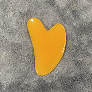 Planche de Gua Sha en Cire d'Abeille-Forme de Cœur pour Soin Facial