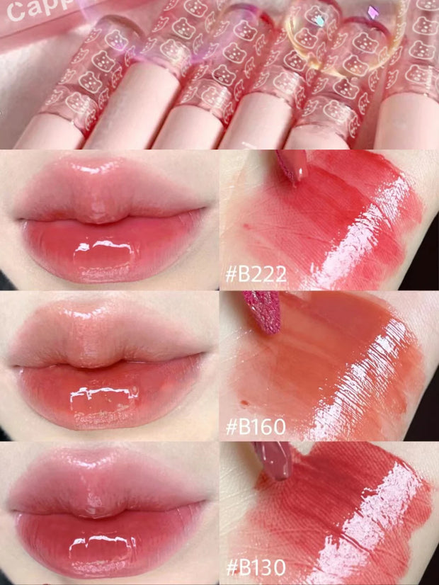 Gloss Lèvres effet Miroir - Cherry Pink / Nude Brown / Transparent