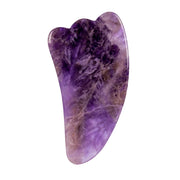 Set de Rouleau en Améthyste et Massager Gua Sha en Forme de Cœur