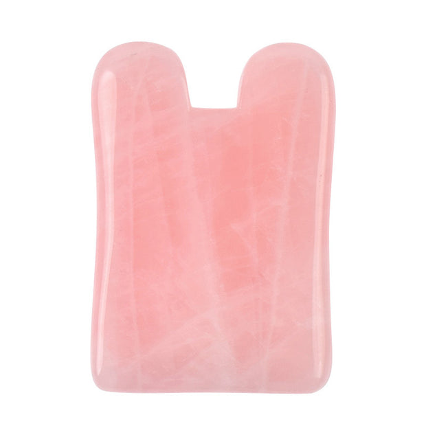Outils de Massage Gua Sha en Quartz Rose Naturel