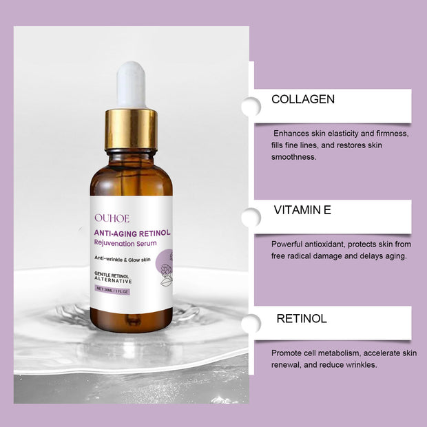 Sérum au Bakuchiol & Rétinol pour le Rajeunissement de la Peau – 30ml