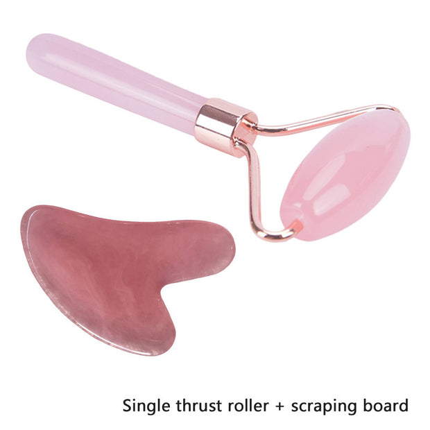 Pack Roller en Résine + Pierre Gua Sha Lifting et Anti-rides pour Massage du Visage