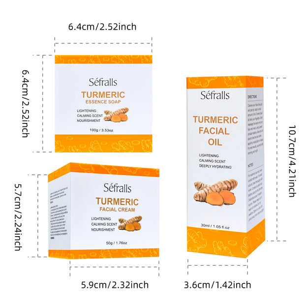 Séfralls – Coffret Soin Visage au Curcuma  ✨ Set complet pour une peau éclatante, purifiée et visiblement plus jeune.
