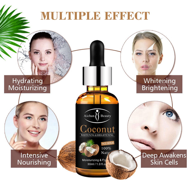 Sérum Éclaircissant Visage à la Noix de Coco – 30ml