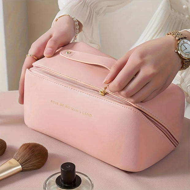 Trousse de Maquillage Femme – Organisateur Cosmétique de Voyage en Cuir PU