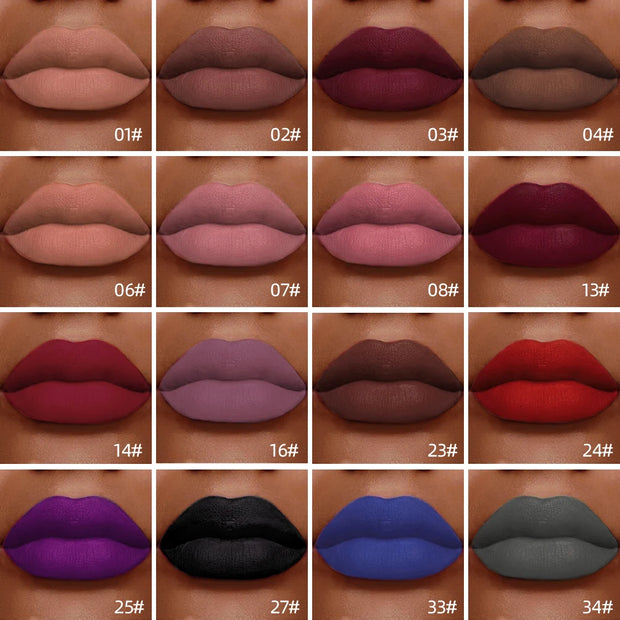 NICEFACE™ Lip Glaze Mat Velours – Fini Mat, Waterproof &amp; Longue Tenue